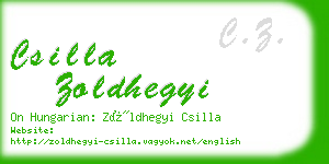 csilla zoldhegyi business card